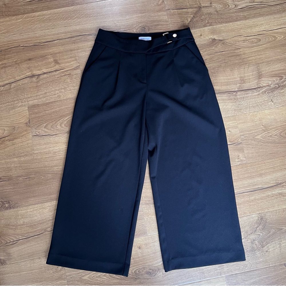 Women’s Calvin Klein Black Wide Leg Ankle Dress Pants size 6